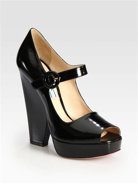 prada patent leather mary jane pumps|pumps and mary jane shoes.